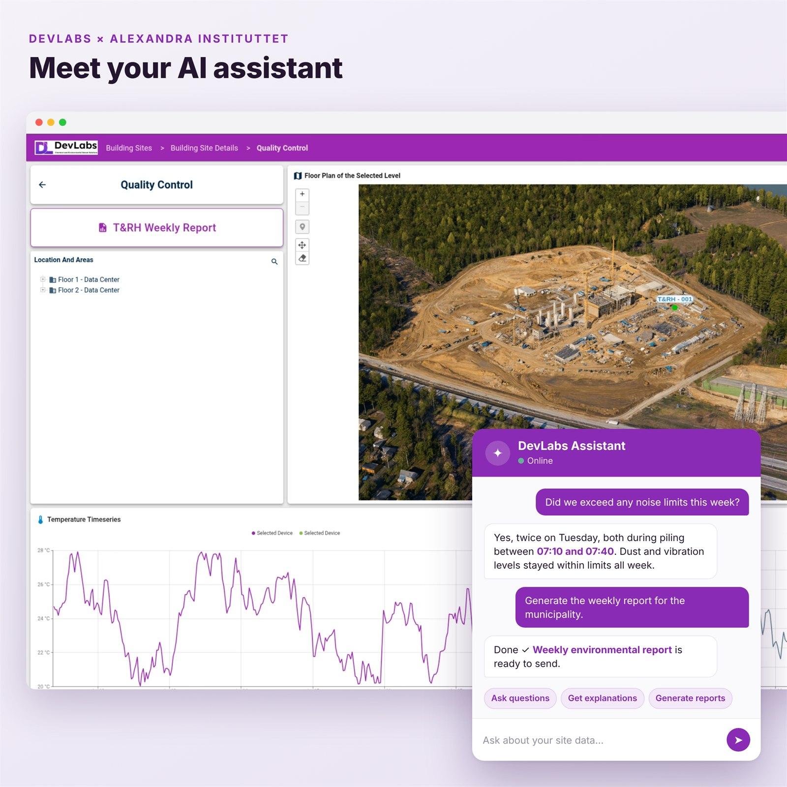 Dash.DevLabs Copilot: bringing AI to environmental monitoring on construction sites